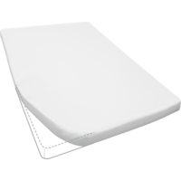 Primera Travel Mako-fijne jersey hoeslaken voor kampeermatrassen van katoen, wit, French Bed links