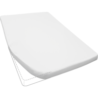 Primera Travel Mako-Feinjersey Spannbetttuch f&uuml;r Campingmatratzen aus Baumwolle wei&szlig; French Bed links