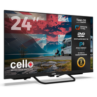 Cello CTrav-24TZF Smart Tizen OS Camping LED TV mit Triple Tuner, WLAN, Bluetooth, 12/24/230 V, 24 Zoll mit DVD Player