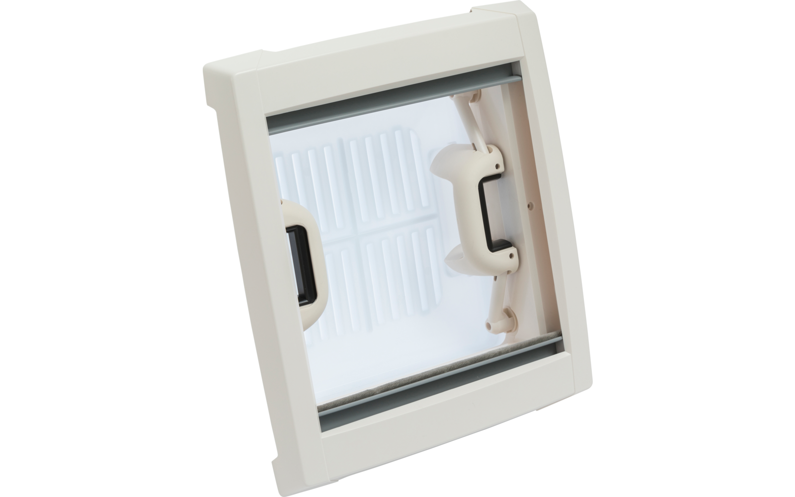 Chatière blanche avec fermeture à clapet intégrée