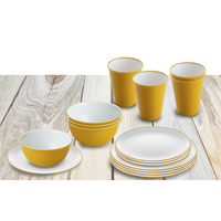 Omada bestekset met granenkom 16 st. voor 4 personen geel