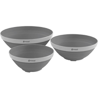 Outwell Collaps Bowl faltbare Sch&uuml;sseln 3er-Set grey mist