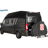 Hindermann Universal Blackline bicycle protection cover for drawbar / hitch carriers for up to 3 bicycles / e-bikes