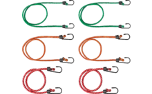 SWG Gepäckspanner Set 6-teilig mit kunststoffbeschichteten Haken 2x600 / 2x800 / 2x1000 mm