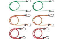 SWG Gepäckspanner Set 6-teilig mit kunststoffbeschichteten Haken 2x600 / 2x800 / 2x1000 mm