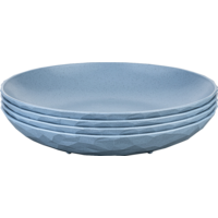 Koziol Set d'assiettes Club Plate 4 pièces de profondeur 220 mm Nature flower blue
