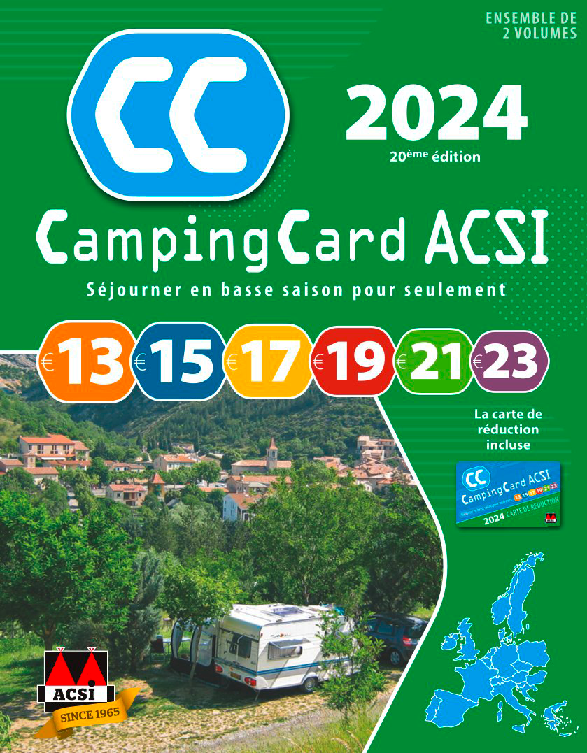 ACSI CampingCard 2024 Campingführer mit Ermäßigungskarte jetzt bestellen!