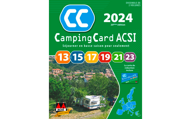 ACSI CampingCard 2024 Campingführer mit Ermäßigungskarte französische Ausgabe