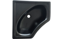207337 - Comet Eckwaschbecken Mini Kunststoff mattschwarz 340 x 165 mm
