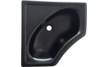 207337 - Comet Eckwaschbecken Mini Kunststoff mattschwarz 340 x 165 mm