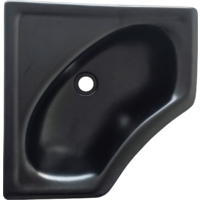 Comet corner washbasin Mini plastic matt black 340 x 165 mm
