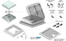 207566 - Fiamma Außenrahmen passend für Dachhaube Vent 28 F - Farbe White ivory Fiamma Ersatzteilnummer 98683W137