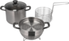 Berger Gravura Edelstahl Topfset 5-tlg. mit Sieb, D&auml;mpfeinsatz und Frittierkorb