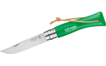 Opinel N°07 Colorama Sport Taschenmesser mit Lederkordel Klingenlänge 8 cm grün