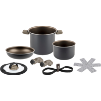 Brunner Torralta Spacemaster steelpannenset 8-delig aluminium stapelbaar &Oslash; 20 cm