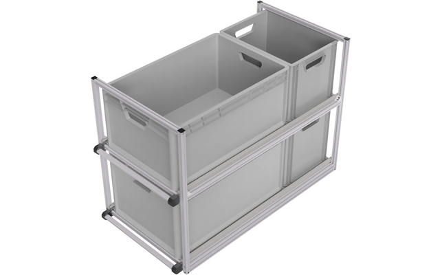 Produktbild SYS-RACK Kastenwagen Heckauszug Regal-System mit 90 cm Teleskopvollausz&uuml;gen 1