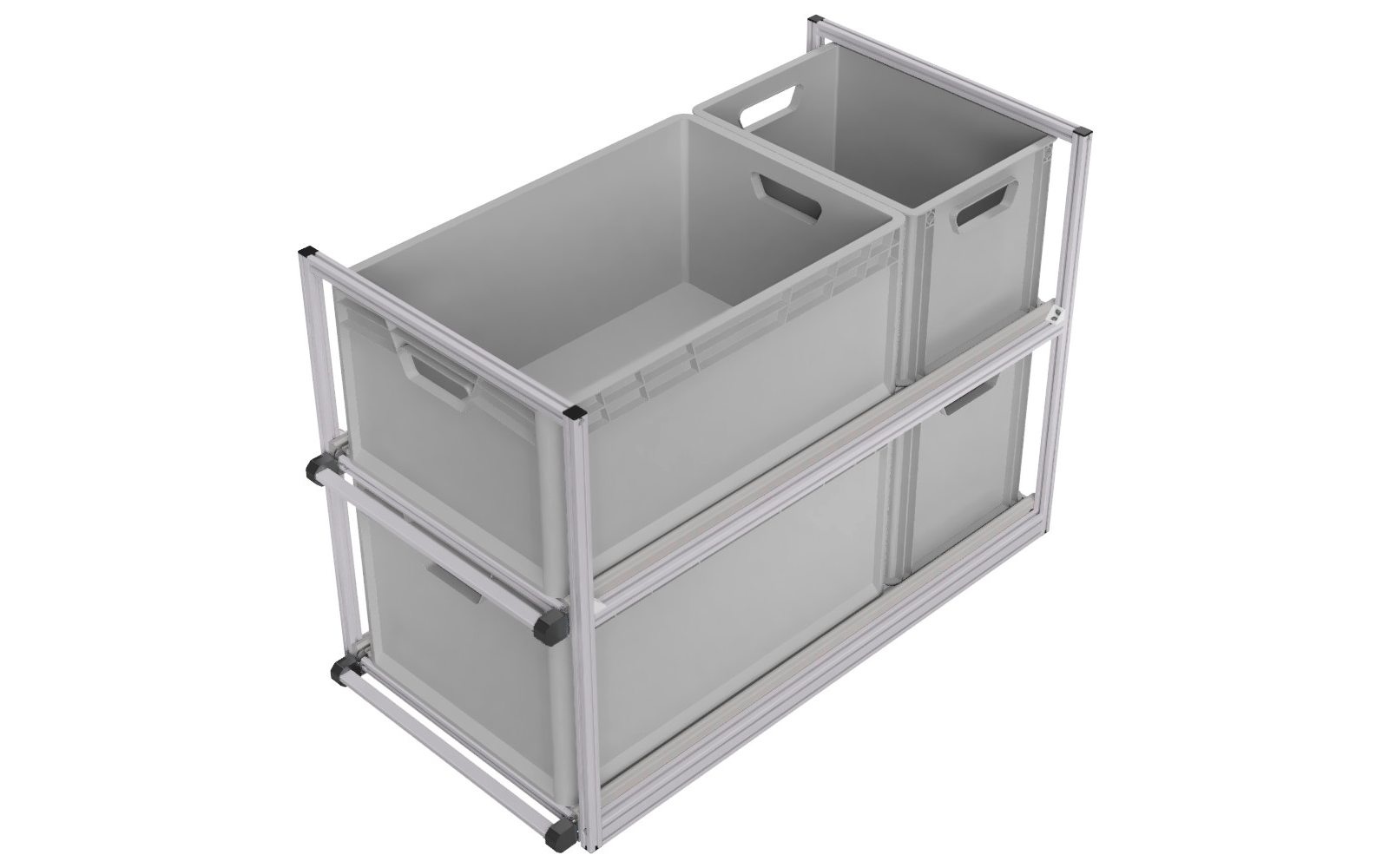 Produktbild SYS-RACK Kastenwagen Heckauszug Regal-System mit 90 cm Teleskopvollausz&uuml;gen 1