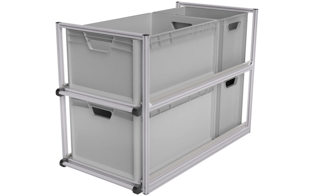 Produktbild SYS-RACK Kastenwagen Heckauszug Regal-System mit 90 cm Teleskopvollausz&uuml;gen 1