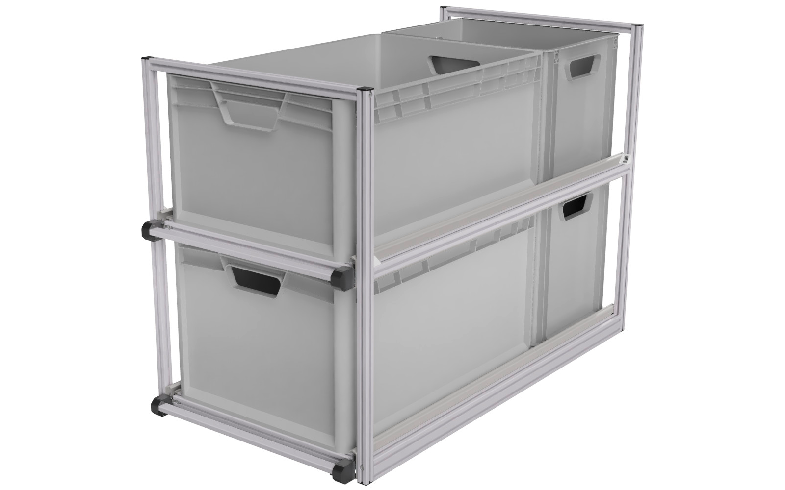 Produktbild SYS-RACK Kastenwagen Heckauszug Regal-System mit 90 cm Teleskopvollausz&uuml;gen 1