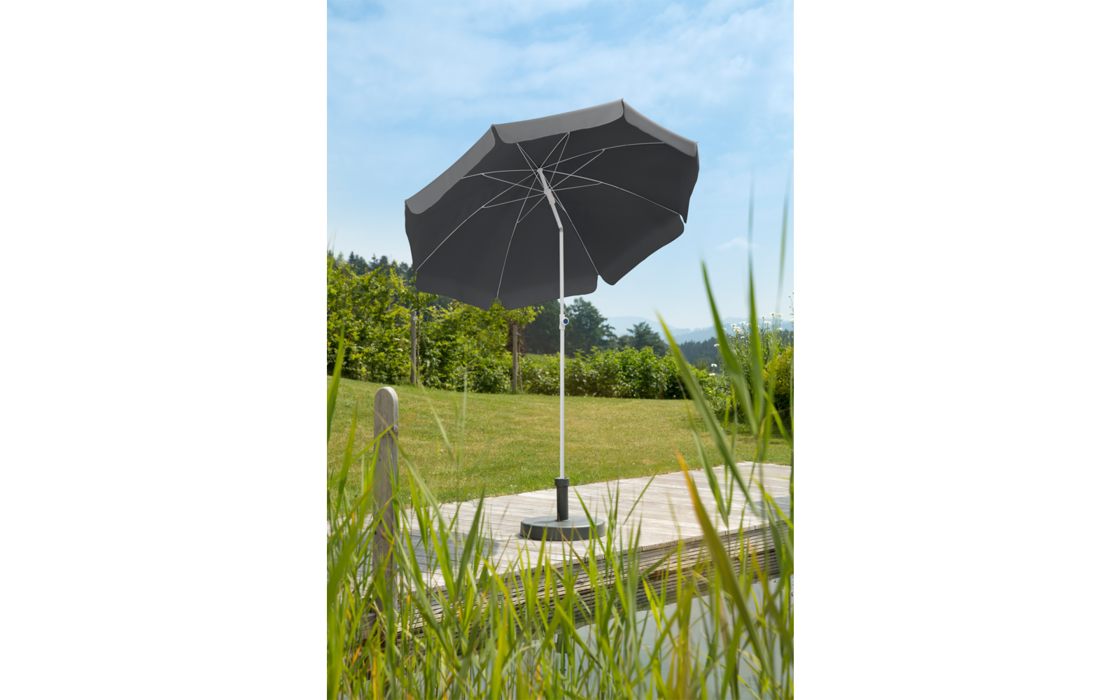 Produktbild Ibiza Balkonschirm Sonnenschirm mit UV-Schutz 50+ anthrazit 1