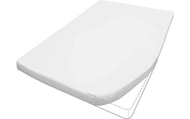 Witte matras op een verstelbare bedbodem met omhoogstaand hoofdeinde