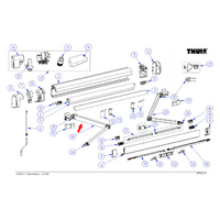Thule vouwarm links geschikt voor voortent Omnistor 5200 2,3 meter