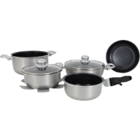 Gimex Topfset Aluminium Induktion silber 8-tlg.