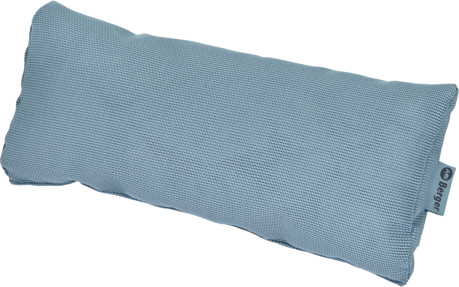 Rectangular light blue pillow with fine texture
