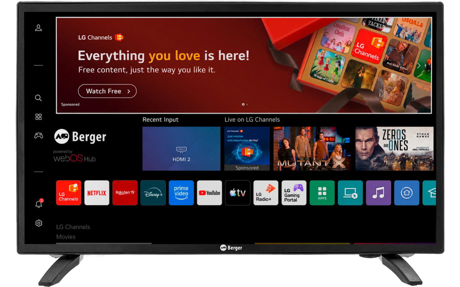 Produktbild Berger Classiq Smart LED Fernseher mit Triple-Tuner und 12 / 230 V 1