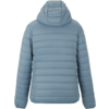 Hellblaue gesteppte Jacke mit Kapuze, Rückansicht
