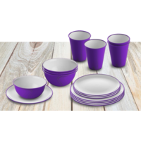 Omada bestekset met granenkom 16 st. violet voor 4 personen
