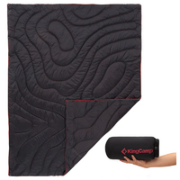 KingCamp Contour Deken met drukknopen 175 x 135 cm Zwart