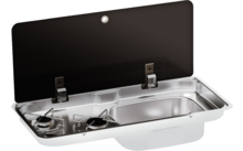 CAN 2 flammiger Gaskocher + Spüle 766 x 354 x 150 mm