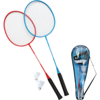 Sunflex sport Matchmaker 2 badminton set with 2 modern rackets and 2 shuttlecocks in a practical nylon carrying bag