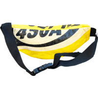 Sac banane en mat&eacute;riau de sacs de riz recycl&eacute;s jaune Beadbags