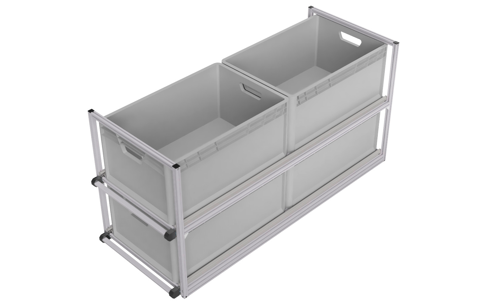 Produktbild SYS-RACK Kastenwagen Heckauszug Regalsystem 120 cm Auszugtiefe 1