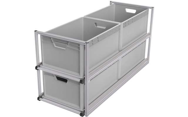 Produktbild SYS-RACK Kastenwagen Heckauszug Regalsystem 120 cm Auszugtiefe 1