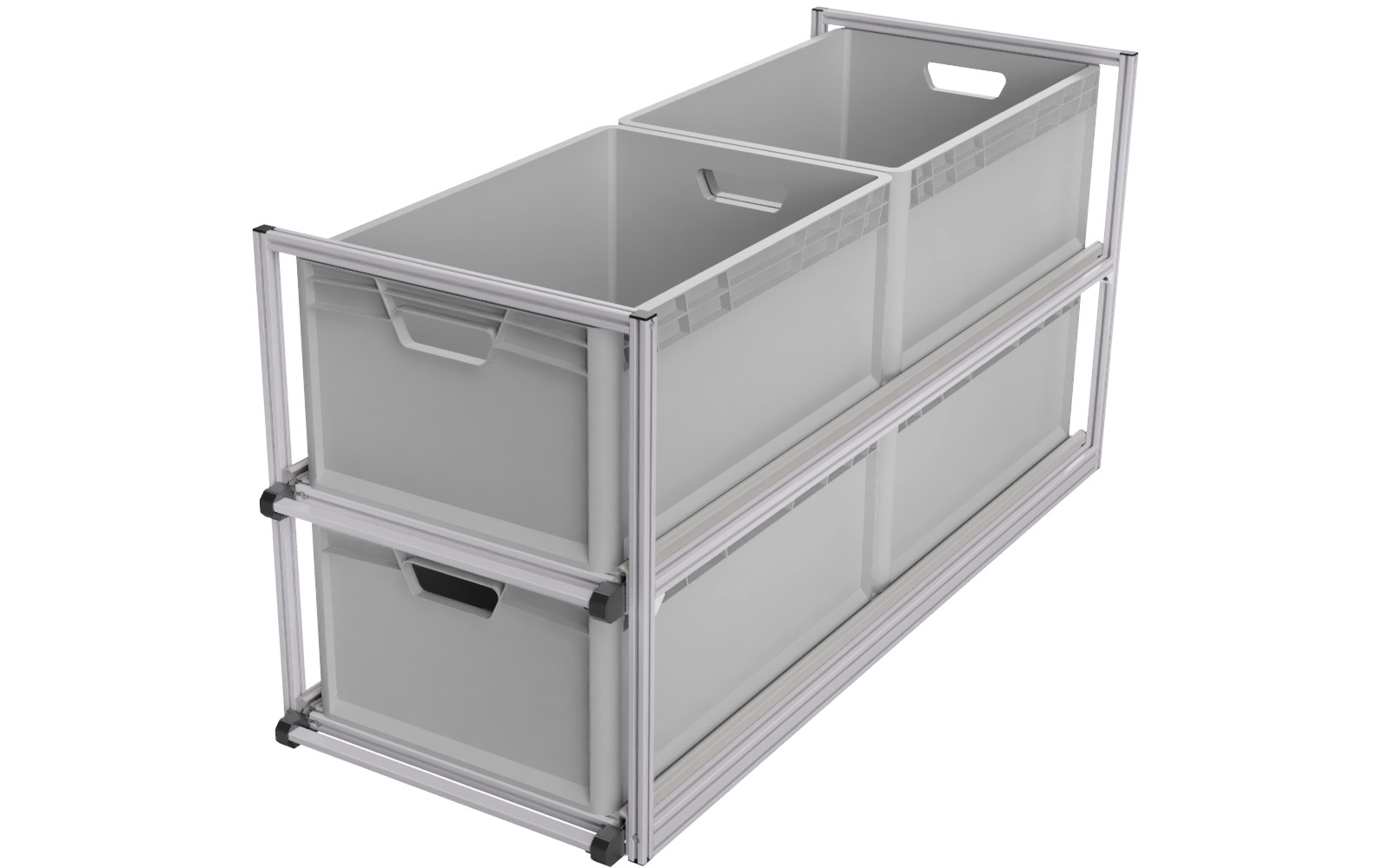 Produktbild SYS-RACK Kastenwagen Heckauszug Regalsystem 120 cm Auszugtiefe 1