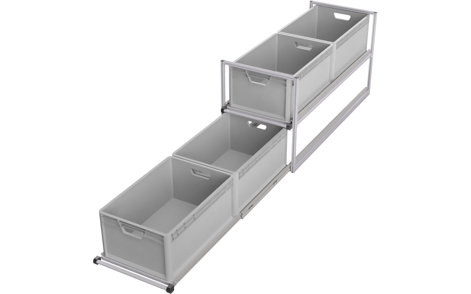 Produktbild SYS-RACK Kastenwagen Heckauszug Regalsystem 120 cm Auszugtiefe 1