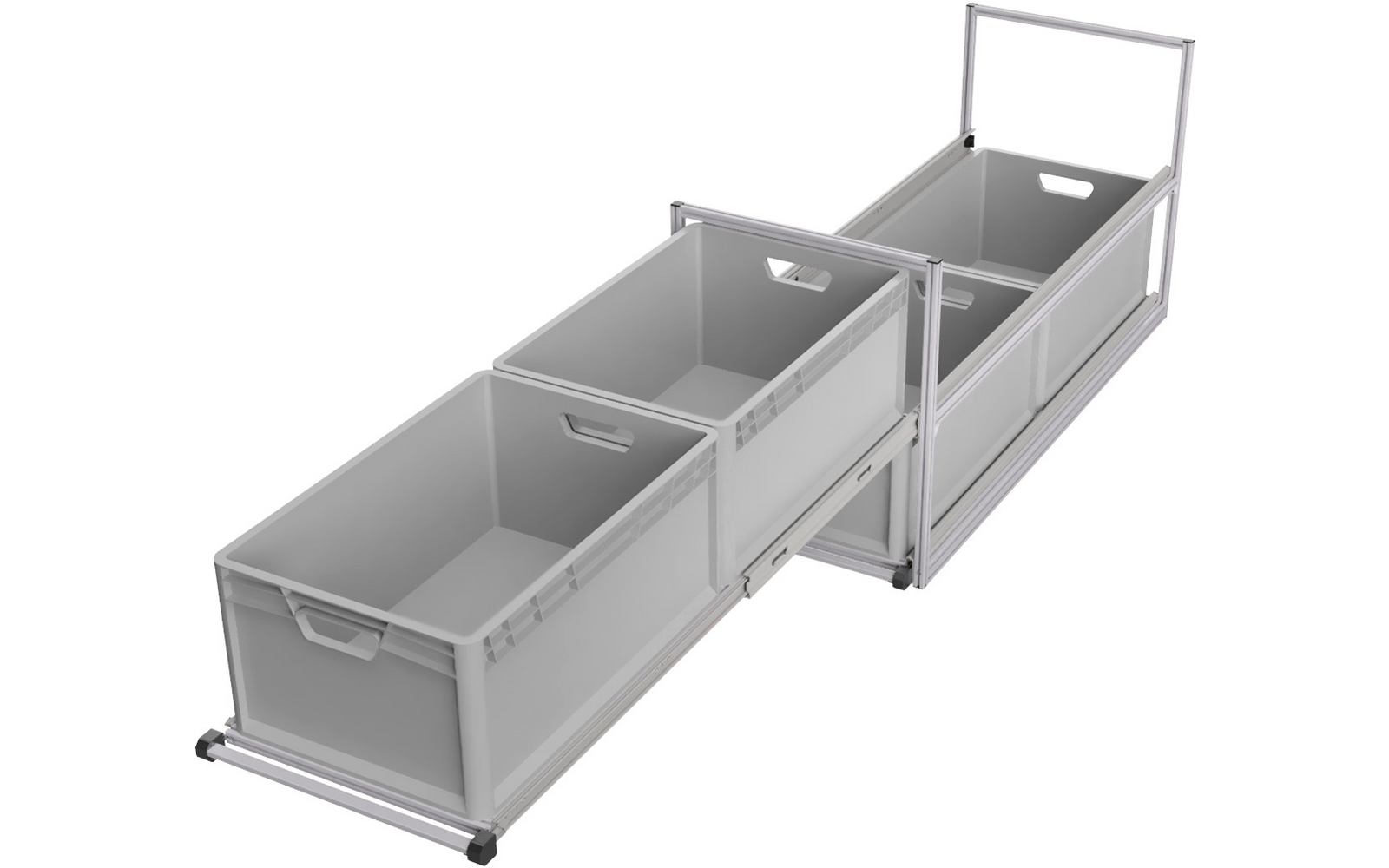 Produktbild SYS-RACK Kastenwagen Heckauszug Regalsystem 120 cm Auszugtiefe 1