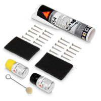 Adhesive kit for retaining profile