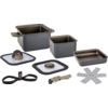 Kleines Produktbild Brunner Torralta Square Kochtopfset  6-teilig Aluminium stapelbar und antihaft 1