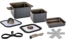 212287 - Brunner Torralta Square Kochtopfset  6-teilig Aluminium stapelbar und antihaft