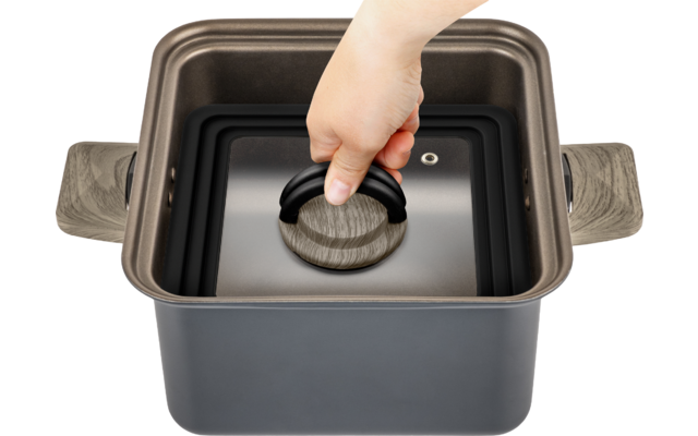 Produktbild Brunner Torralta Square Kochtopfset  6-teilig Aluminium stapelbar und antihaft 1