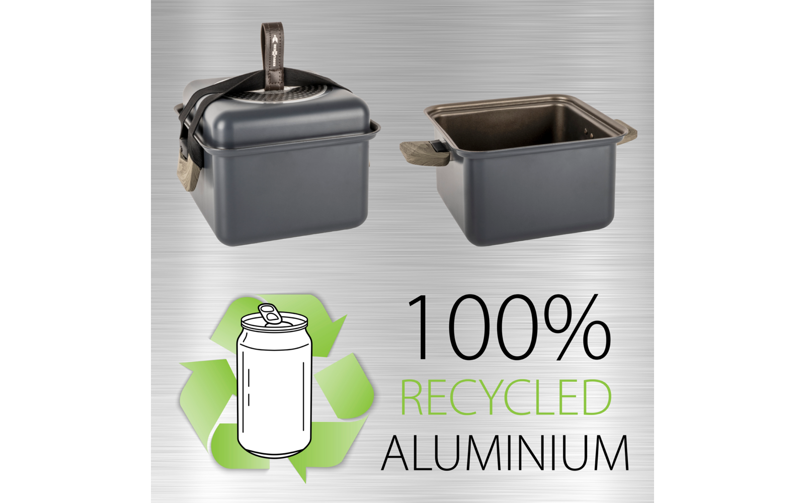 Produktbild Brunner Torralta Square Kochtopfset  6-teilig Aluminium stapelbar und antihaft 1