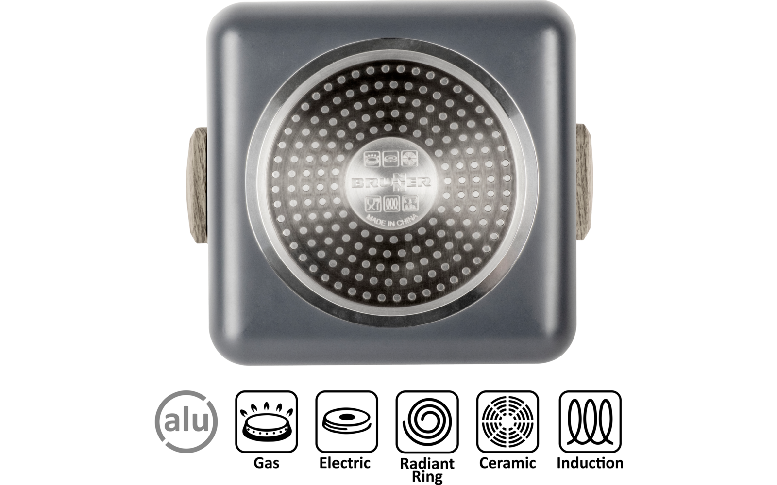 Produktbild Brunner Torralta Square Kochtopfset  6-teilig Aluminium stapelbar und antihaft 1