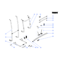 Thule steunframe dwarsbalk met onderste draagarmen voor fietsendrager Excellent LV / SV - Thule onderdeelnummer 1500602394