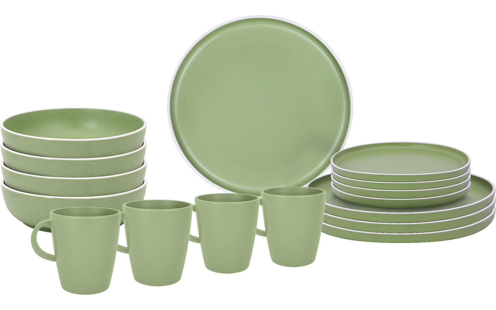 Image du produit Brunner Lunch Box Dolomit Melamin Geschirrset Antirutsch, BPA-frei und bruchunempfindlich 16-teilig 1