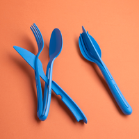 Koziol Klikk To Go clip bestekset 3-delig sterk blauw