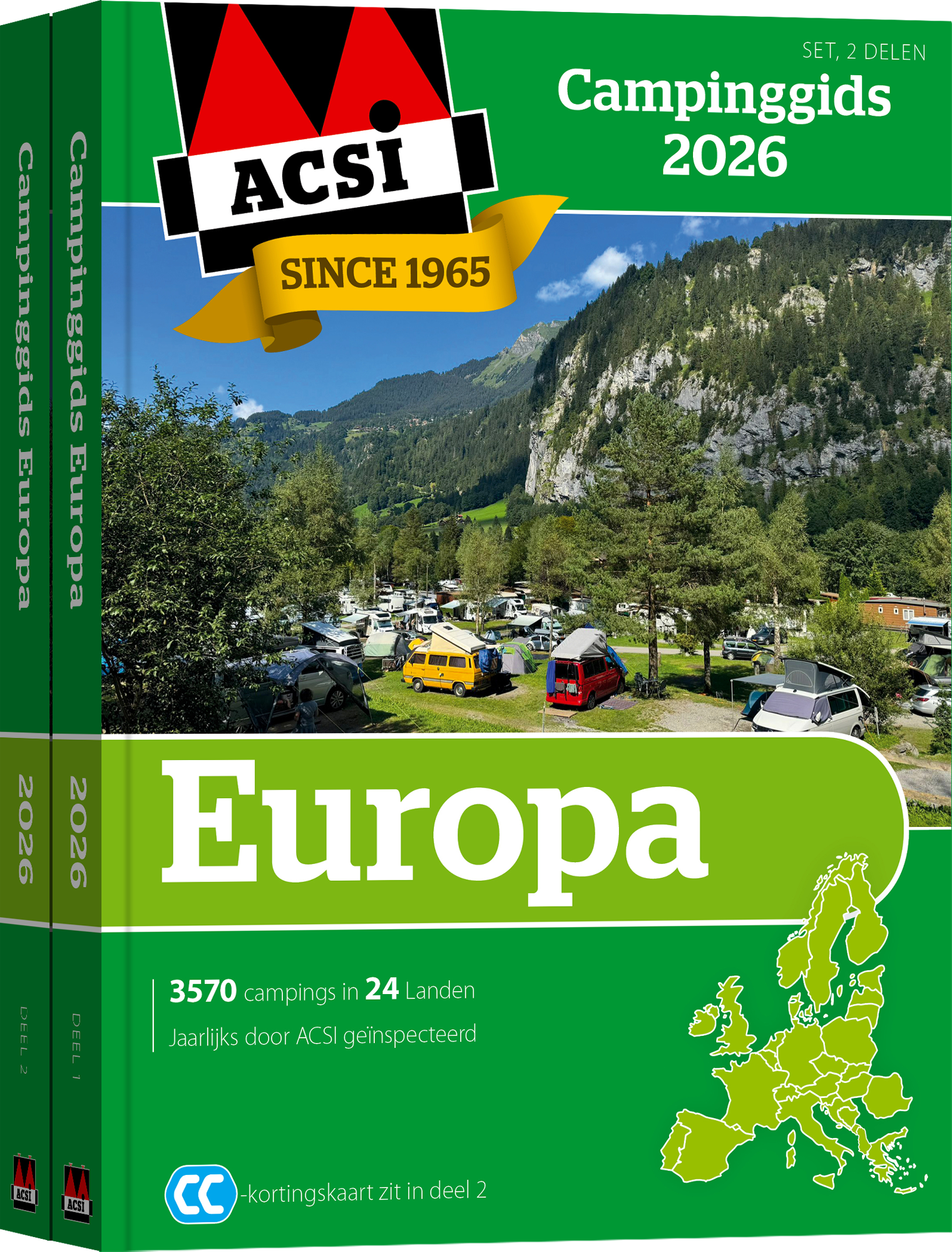 ACSI Campinggids Europa 2026 met CampingCard kortingskaart - Berger Camping